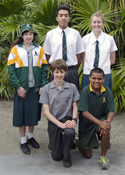 Students wearing official school uniform